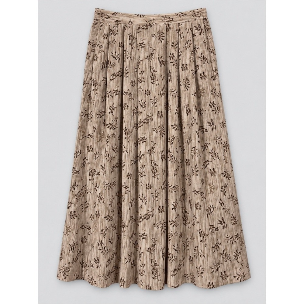 Vintage Floral Maxi Skirt Size 6 Prairie Cottage Peasant Garden Party Bohemian